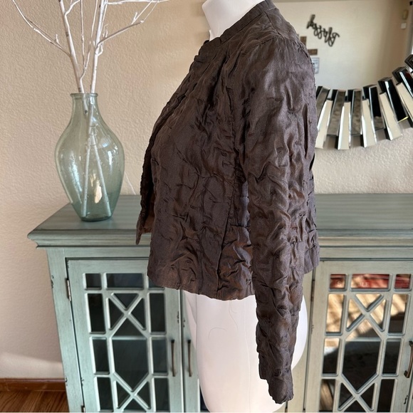 EILEEN FISHER 100% Silk Blazer SZXS - Picture 4 of 6